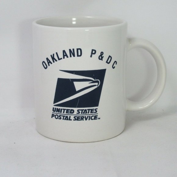 Vintage Logo USPS Employee Mail Man Oakland P&DC Postal Service White Mug 12oz - Picture 3 of 7